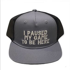 NEW I Paused My Game To Be Here Snapback Hat